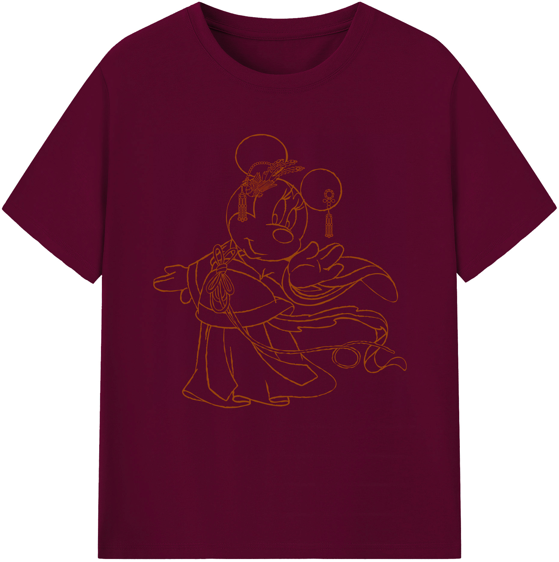 （画像用） ミッキーマウス Mickey Mouse レディースカジュアルプリントTシャツ（綿100％）